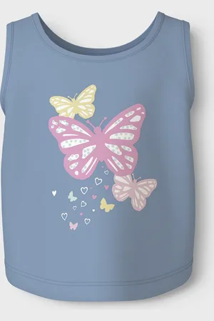 NAME IT Mini meisjes tanktop VIGEA Butterflies Regular Fit