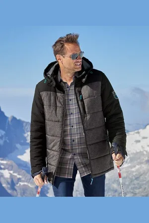 Atlas For Men Tweekleurige gewatteerde winterjas - Heren - Verkrijgbaar in grote maten - XXL
