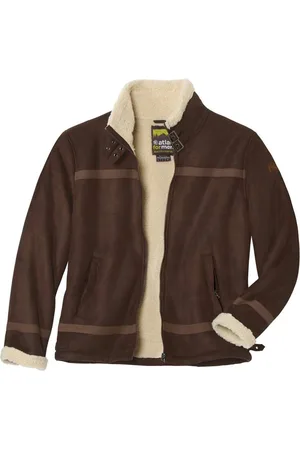 Atlas For Men Jack van suèdine en sherpa Bombardier - Heren - Verkrijgbaar in grote maten - 4XL
