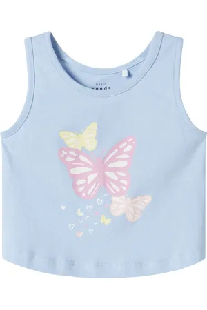 NAME IT Mini meisjes tanktop VIGEA Butterflies Regular Fit