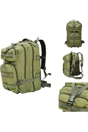 vidaXL Backpack - Backpacks - Rugzak - Rugzakken - 91382 Rugzak legerstijl 50 L olijfgroen