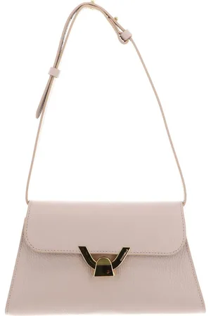 Coccinelle Leren Schoudertas Dorian Handbag Grained Leather Oud roze