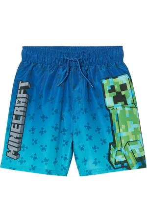 Merkloos Minecraft zwembroek - zwemshort - met binnenbroek - minecraft - kind - maat 134/140 - 100% polyester
