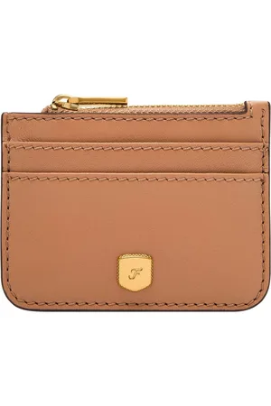 Fossil Kaarthouder Sleutelgeval Lennox Zip Card Case Beige