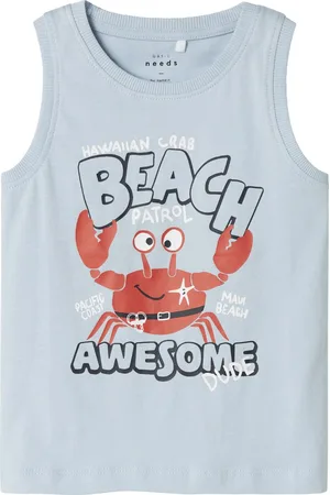 NAME IT Mini jongens tanktop VAGNO Crab Regular Fit