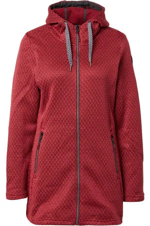 Killtec Dames wintervest lang wijnrood - maat 38