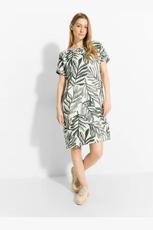 CECIL Linnen print jurk Dames Jurk - - Maat L