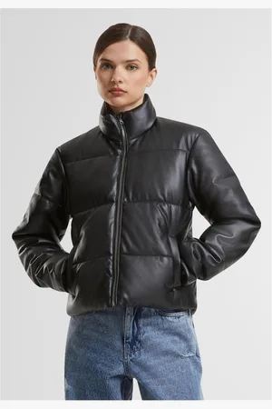 Urban classics Synthetic Leather Gewatteerd jack - 4XL