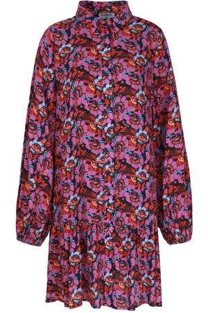 Fluresk Jurk Koa Dress 25vzf06 001808 Black/purple Orchid Dames Maat - 40