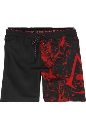 Assassin´s Creed IV - Black flag - Crest Zwembroek zwart-rood XL