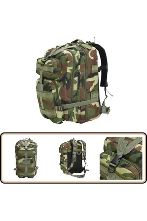 vidaXL Rugzak Legerstijl 50L Camouflage Rugtzak - Legerlook - Camouflagerugzak - Wandelrugzak - Campingrugzak
