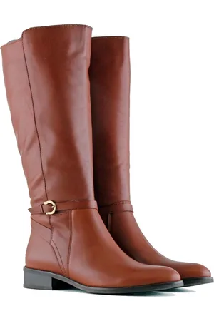 Jilsen Dames Laarzen Brede Kuiten Bianca in Kuitomtrek 48 cm, schoenmaat 39