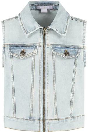 MAYCE Zomer denim gilet meisjes - licht denim