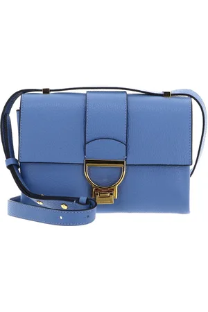 Coccinelle Leren Schoudertas Arlettis Handbag Blauw