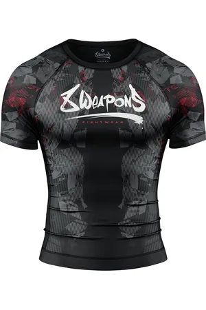 8 Weapons Rash Guard Hit 2.0 Zwart Rood - M