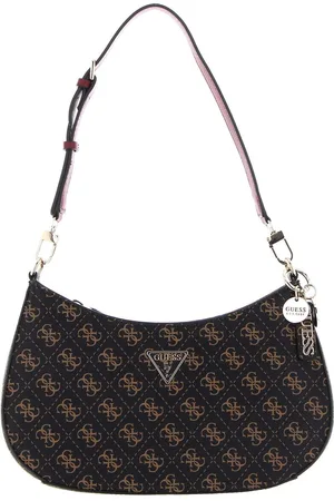 Guess Schoudertas Noelle Top Zip Shoulder Bag Donkerbruin