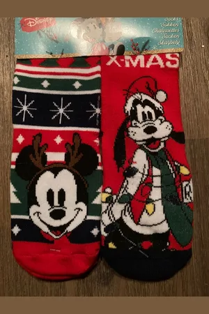 Disney Kerstsokken voor kinderen - Mickey Mouse sokken - Multipack - maat 27-30