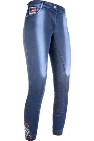 Hkm Rijbroek -USA- denim jeansblauw 44