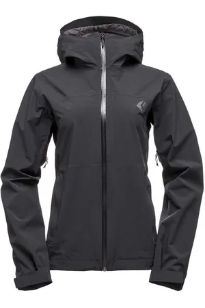 Black Diamond Stormline Stretch Rain Shell Jasje Zwart L Vrouw