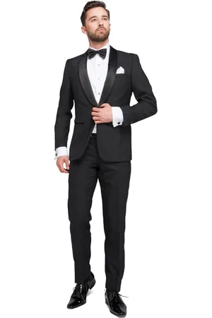 Suitable Smoking Brooklyn Wolblend - Kostuum - Tuxedo Kostuum Heren voor chique Gala - Wol mix - Maat 52