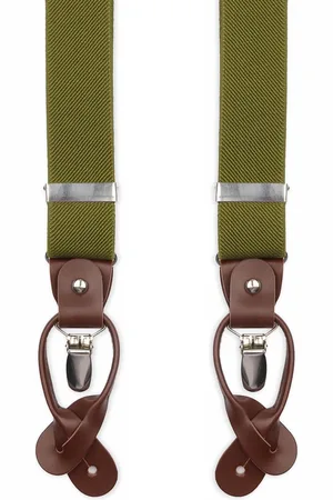 Suitable Luxe Bretels - Pattern: Lussen met knoopsgat en klemsluiting - Stevige Clips - Heren / Unisex - Luxe cadeauverpakking