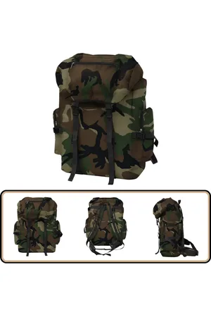 vidaXL Rugzak 65L Camouflage - Waterafstotend Militaire Rugzak - Legerrugzak - Outdoor Rugzak - Wandelrugzak - Campingrugzak
