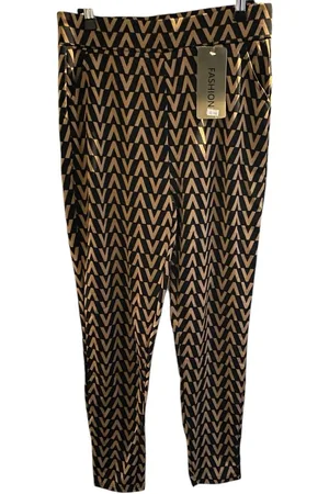 Merkloos Dames Legging met print M/L /bruin