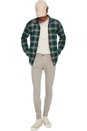 Trendyol Marineblauwe Bruine Getinte Skinny Fit Flexibele Stof Slim Cut Jeansbroek Tmnaw23Je00047
