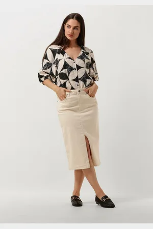Object Object Objellen Mw Midi Twill Skirt Rokken Dames - - Maat XS