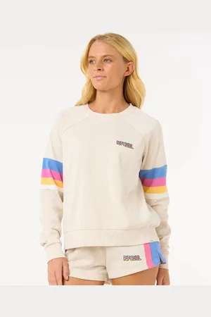 Rip Curl Las Dalias Raglan Crew - Oatmeal Marle