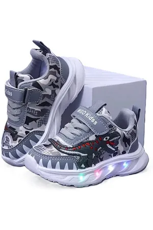 MGO Dinosaurus sneakers - sportschoenen - led - klittenband - - maat 28
