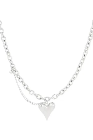 Yehwang Ketting love life - zilverkleurig