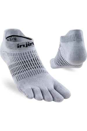 Injinji Womens Run Lightweight No-Show Gray