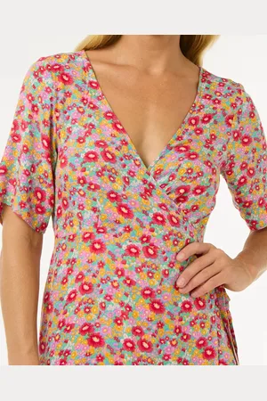 Rip Curl Las Dalias Ditsy Wrap Dress - Blue