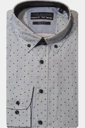 R.B. Boston Casual hemd lange mouw Regular Fit Cotton 427670/628