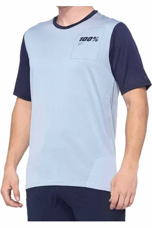100percent Ridecamp Lt Enduro-trui Met Korte Mouwen Blauw L Man