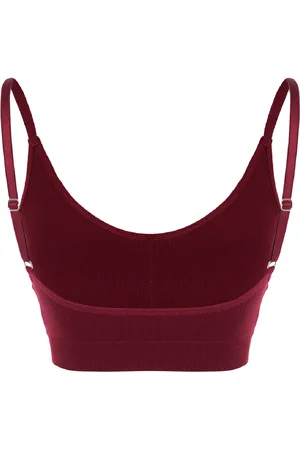 Trendyol Grijze Naadloze Strappy Bralette Zonder Beugels, Gebreide Bh Zonder Cups Thmaw22Su0030