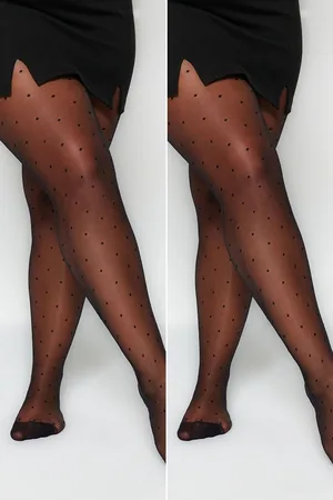 Trendyol Zwarte 15-Den, Set Van 2 Panty