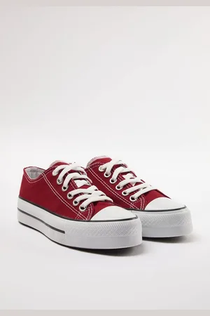 Trendyol Marineblauwe Veterschoenen Met Hoge Zool Voor Dames Takaw25Sn00001