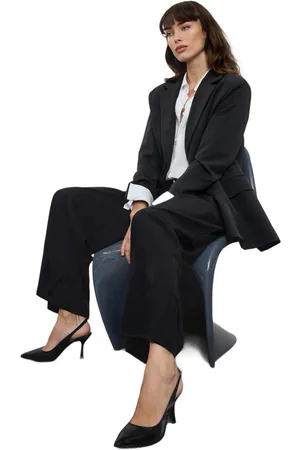Trendyol Zwarte Folie Bedrukte Stilettohakschoenen Voor Dames Takaw25To00015