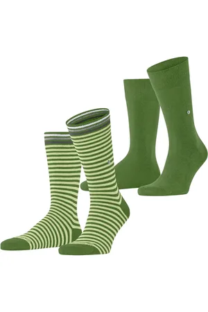Burlington 2-paar Everyday heren sokken - Stripe - Biologisch katoenen sokken met streep print - 46