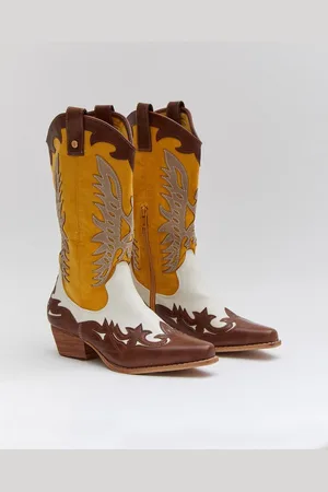 Buonarotti Dames Cowboylaarzen - Wit - Imitatieleer - Maat 41