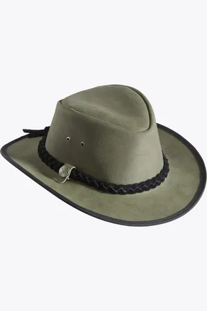 MGO MGO Leather Country Hat Unisex Green XXL