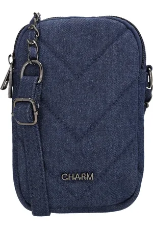 Charm London Hollywood Telefoontasje - Schoudertas - Crossbodytas - Spijkerstof - Telefoon
