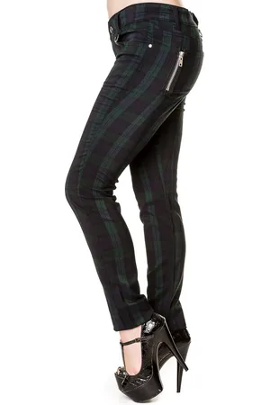 Banned Retro TARTAN Skinny fit broek - XL