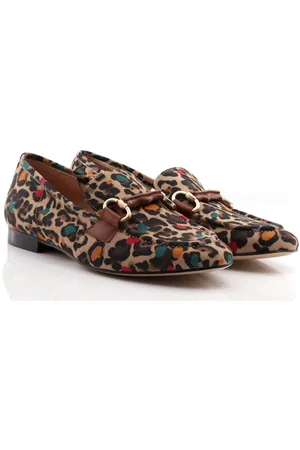 Donna Carolina DONNA CAROLOINA DAMES INSTAPSCHOENEN 55135024-002 CAPRI COVER CLIP LEO MULTI VITELLO CUOIO MAAT 39