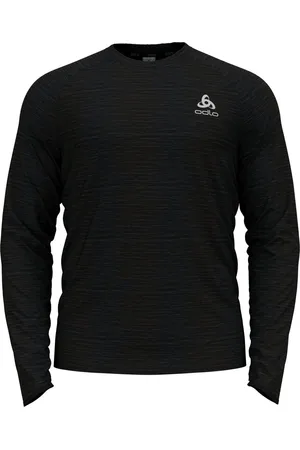 Odlo Midlayer RUN EASY WARM Mannen Sporttrui - Black Melange - Maat M