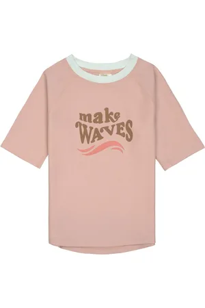 LÄSSIG UV - T-shirt - Make - Waves - Peach - - Maat 74/80