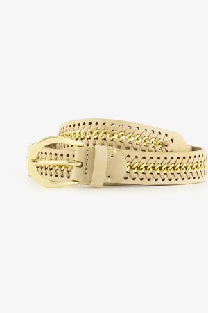 Scapino Dames riem met goudkleurige ketting - Maat 95