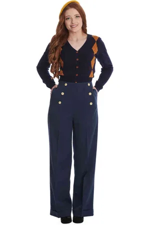 Banned Retro Adventures Ahead Button Wijde broek - XL